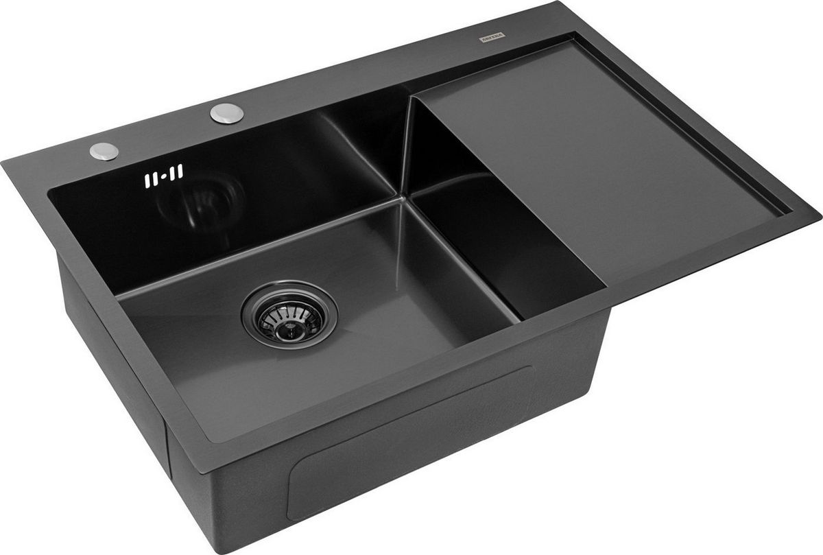Кухонная мойка ARFEKA ECO AR 780*500 L BLACK PVD NANO