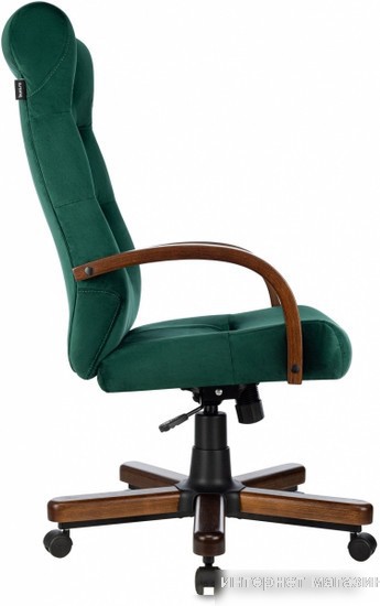 Офисное кресло Бюрократ T-9928WALNUT Fabric (зеленый Italia Green/дерево)