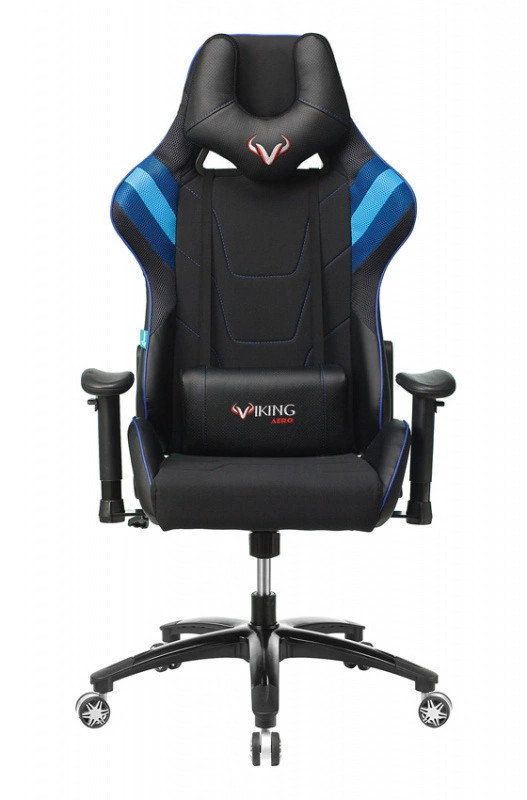Кресло Бюрократ Viking 4 Aero Blue Edition (черный)