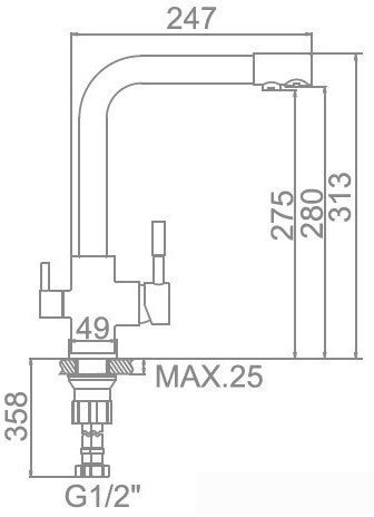 Смеситель Gerhans KK4055-3-22