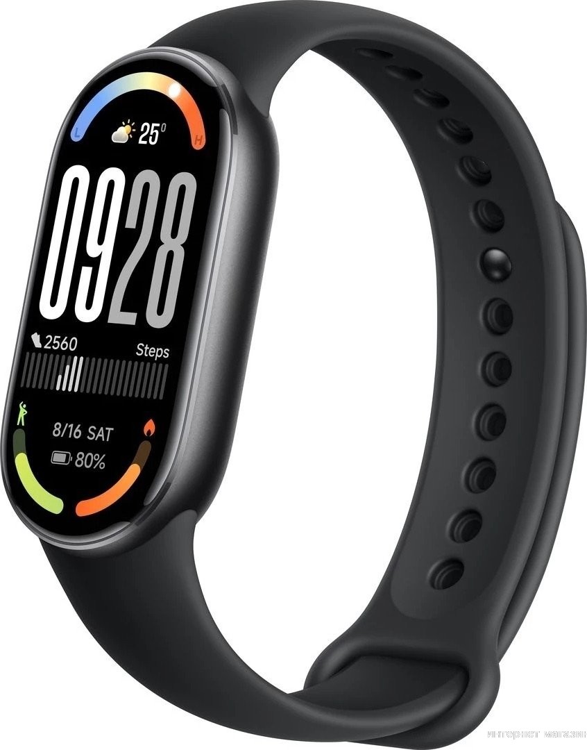 Xiaomi Smart Band 10 M2459B1 (черный, с черным силиконовым ремешком, международная версия)