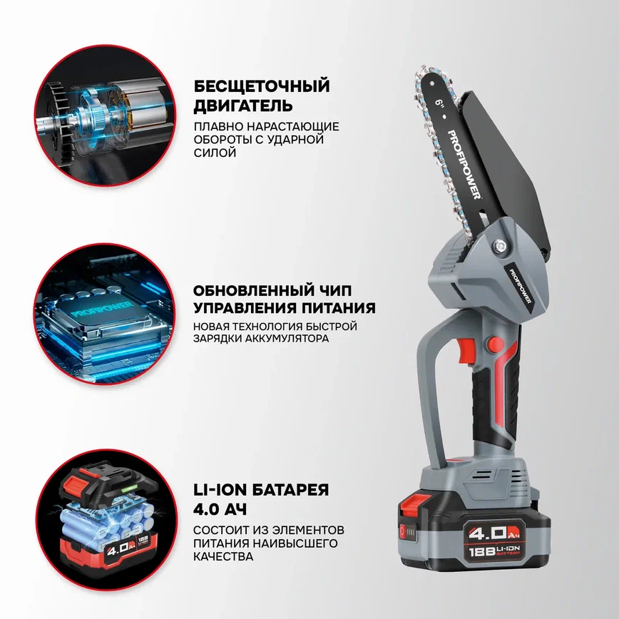 Аккумуляторная пила Profipower MKGST-18V (с 1-им АКБ)