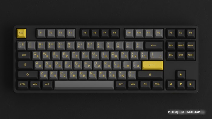 Клавиатура Akko 5087S Black & Gold (Akko Cream Yellow V3)