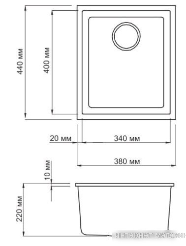 Кухонная мойка Omoikiri Bosen 38-U-BL (4993157)