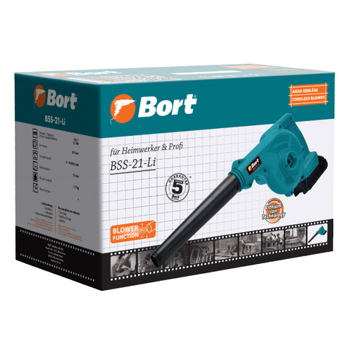Ручная воздуходувка Bort BSS-21-LI 93413397 (с АКБ)