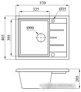 Кухонная мойка БелЭворс Mila L + смеситель W4998-3-22 (черный)