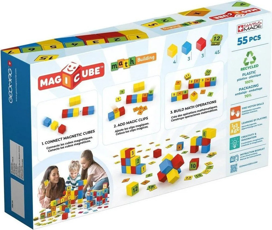 Geomag Магнитные кубики учим математику GM256