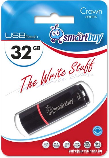 USB Flash Smart Buy Crown 32Gb Black (SB32GBCRW-K)