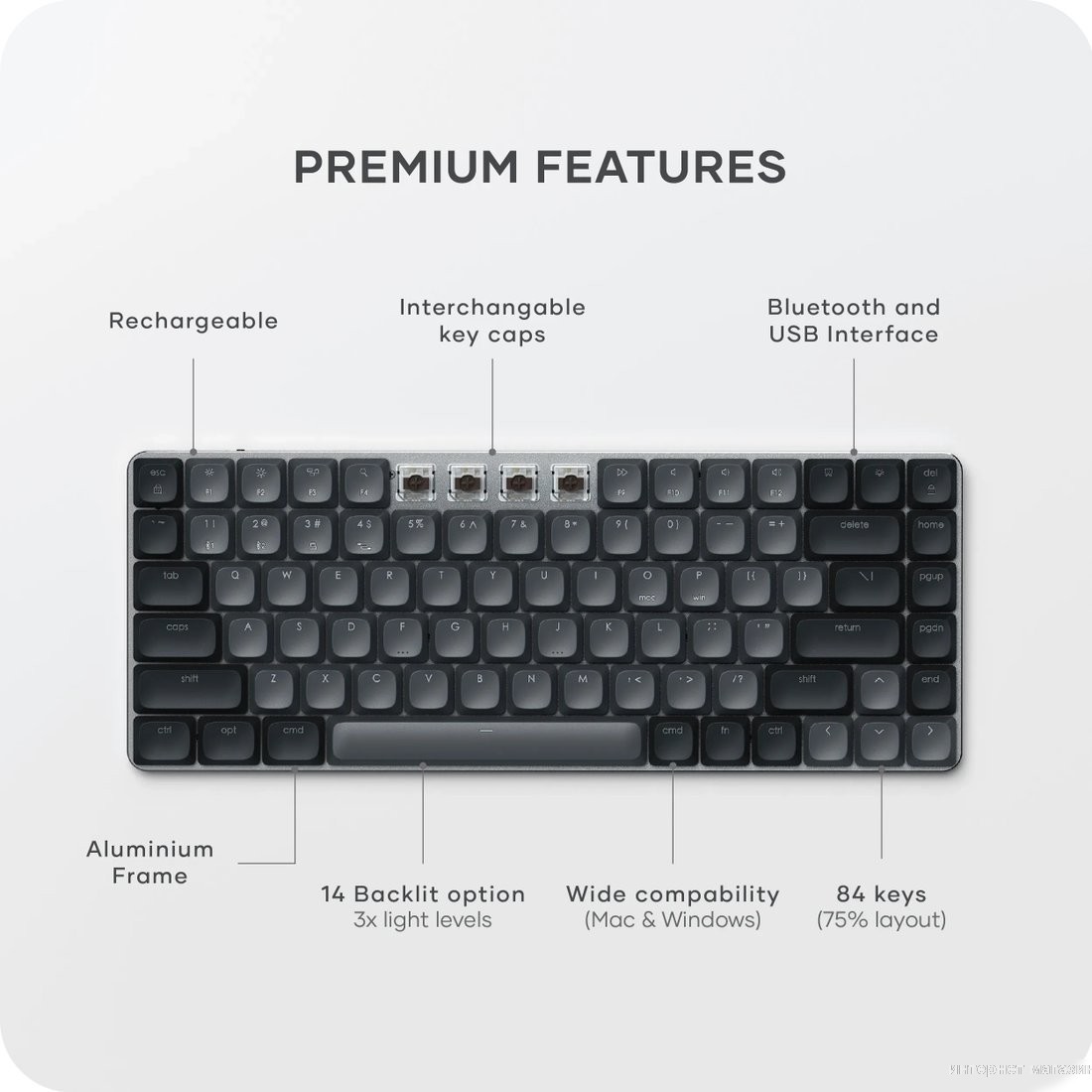 Клавиатура Satechi SM1 Slim (темно-серый)