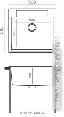 Кухонная мойка Polygran Argo-560 (космос)