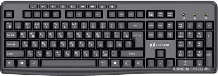 Клавиатура Oklick K225W (черный)