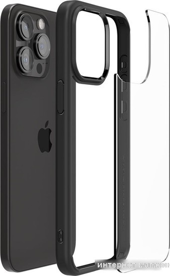 Чехол для телефона Spigen Ultra Hybrid для iPhone 15 Pro ACS06713 (черный)