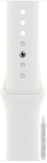 Умные часы Apple Watch SE 2 44 мм (алюминиевый корпус, серебристый/белый, спортивный силиконовый ремешок M/L)