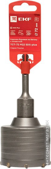 Коронка EKF Master TCT-72 М22