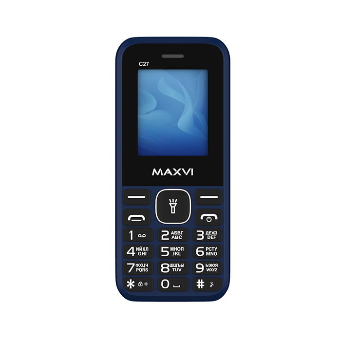 Кнопочный телефон Maxvi C27 (синий)