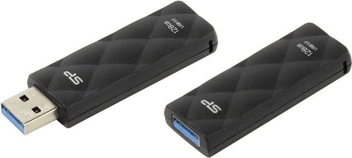 USB Flash Silicon-Power Blaze B20 Black 128GB (SP128GBUF3B20V1K)