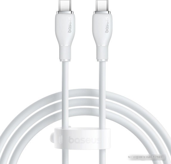 Кабель Baseus Pudding Series Fast Charging Cable 100W USB Type-C - USB Type-C (2 м, белый)