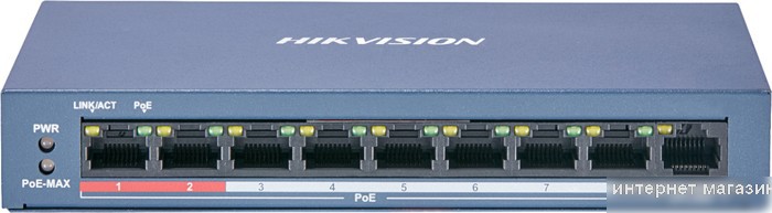 Неуправляемый коммутатор Hikvision DS-3E0109P-E/M(B)