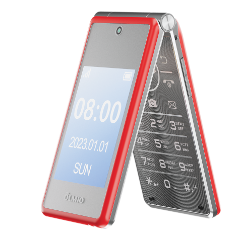 Кнопочный телефон Olmio F50 (красный)