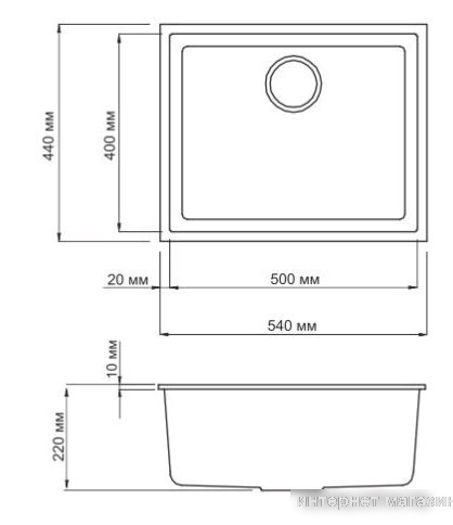 Кухонная мойка Omoikiri Bosen 54-U-BE (4993162)