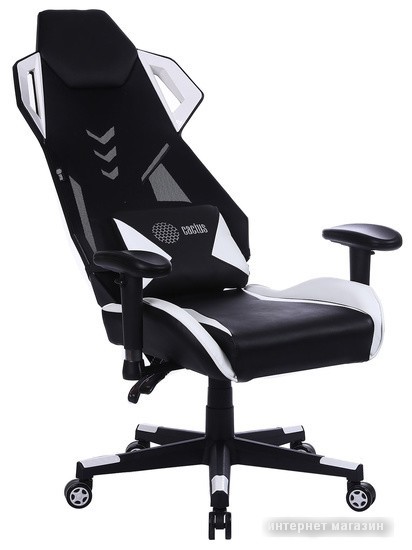 Кресло CACTUS CS-CHR-090BLW (черный/белый)