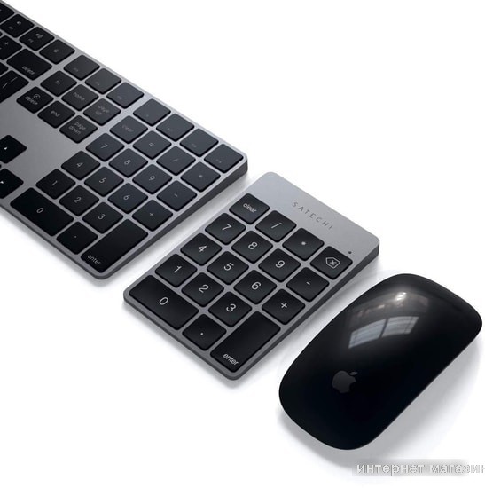 Цифровой блок Satechi Aluminum Slim Rechargeable Bluetooth Keypad (серый космос)