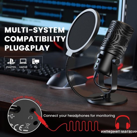 Проводной микрофон OneOdio FM1