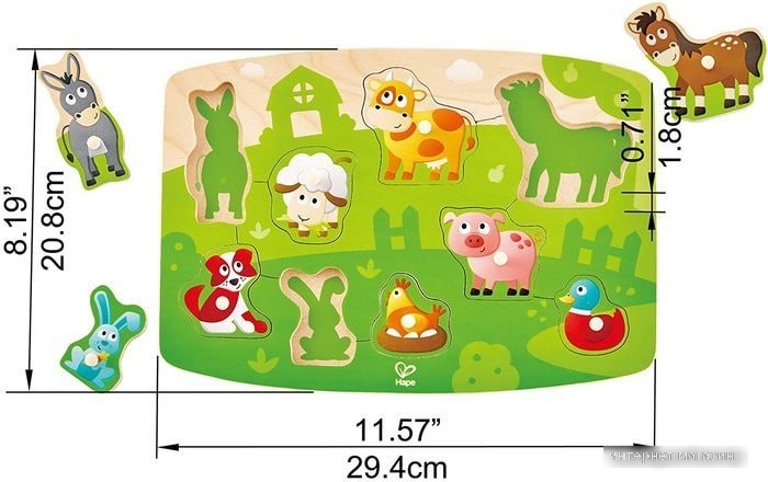 Мозаика/пазл Hape Ферма E1408