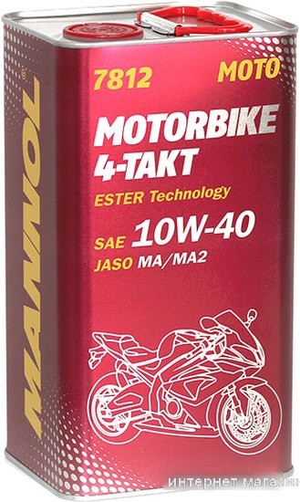 Моторное масло Mannol Motorbike 4-Takt 10W-40 4л