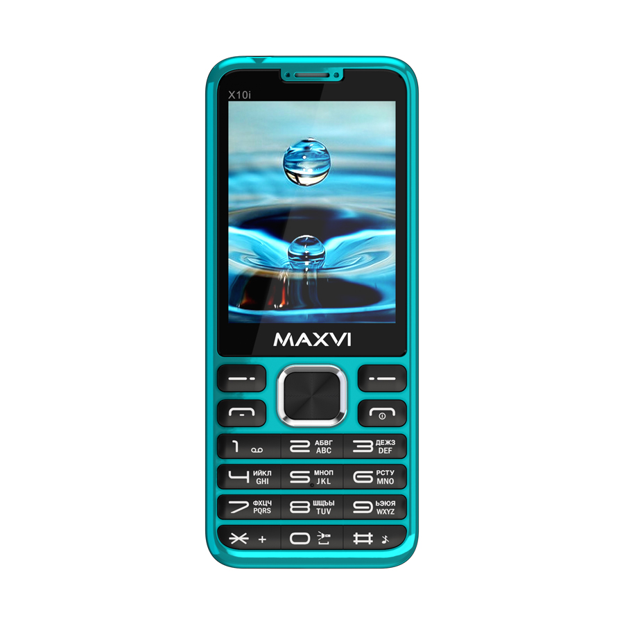 Кнопочный телефон Maxvi X10i (аква)