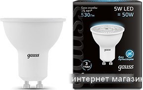 Светодиодная лампа Gauss GU10 5Вт 4100K [101506205]