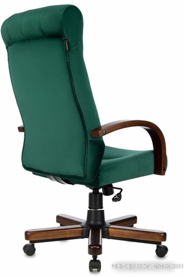 Офисное кресло Бюрократ T-9928WALNUT Fabric (зеленый Italia Green/дерево)