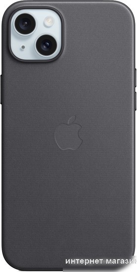 Чехол для телефона Apple MagSafe FineWoven Case для iPhone 15 Plus (черный)