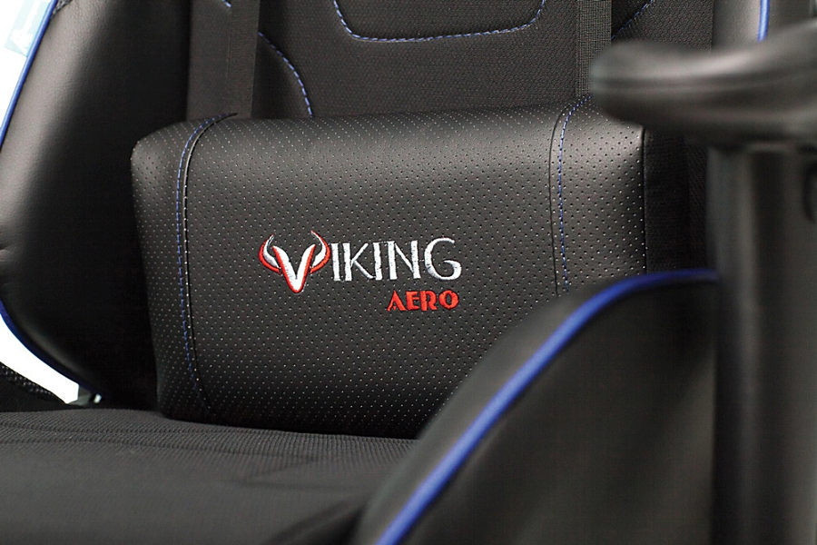 Кресло Бюрократ Viking 4 Aero Blue Edition (черный)