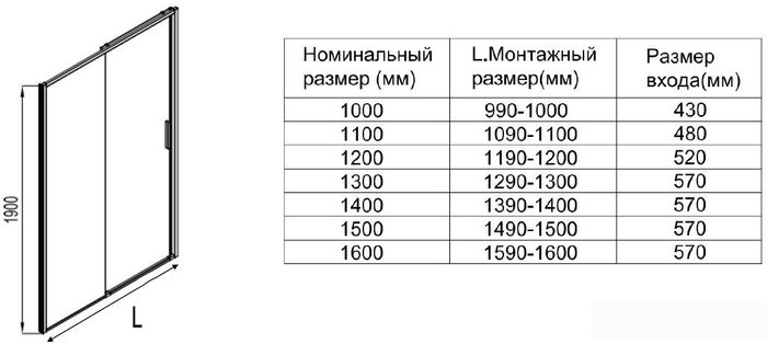 Душевая дверь Aquanet Pleasure Evo 140 AE65-N140-BT (черный анодированный/прозрачное стекло)