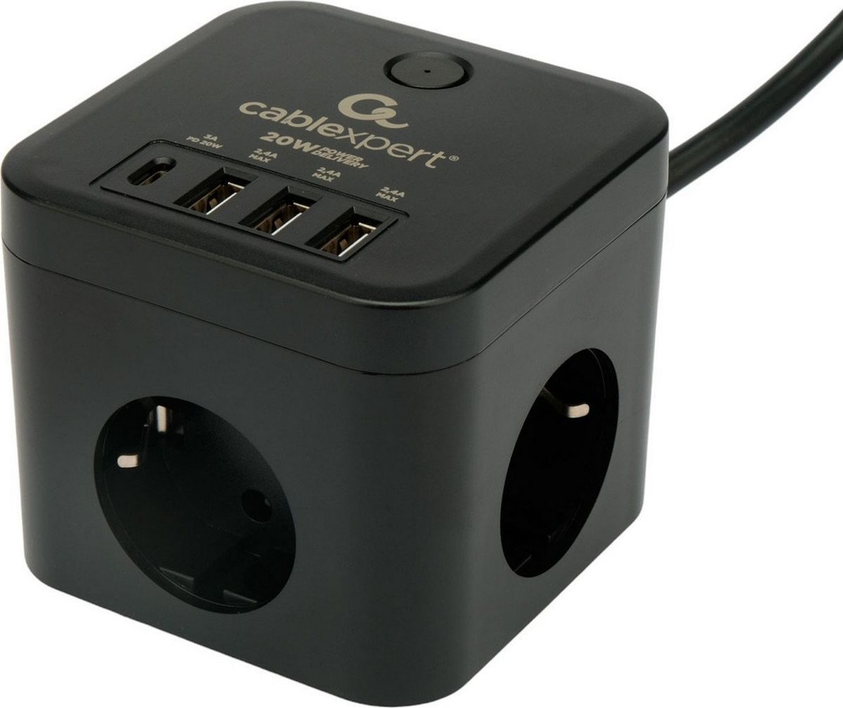 Сетевой фильтр Cablexpert CUBE-3-CU3-B-1.5