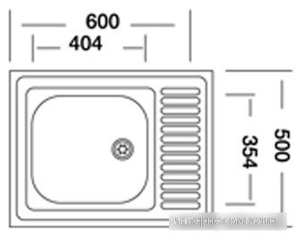 Кухонная мойка КромРус S 417 RUS (правая)