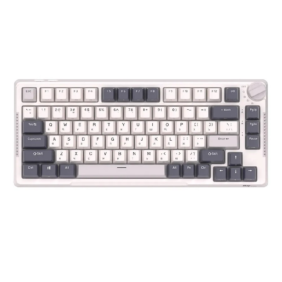 Беспроводная клавиатура Royal Kludge RK-H81 RGB (белый, RK Cyan)