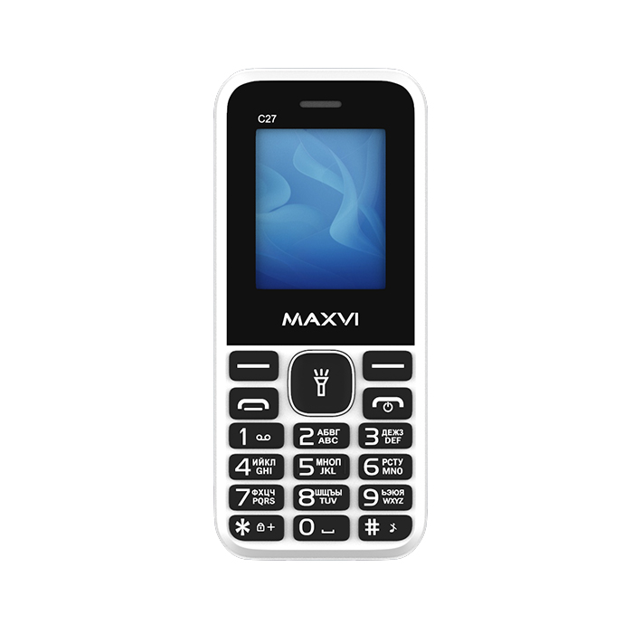 Кнопочный телефон Maxvi C27 (белый)