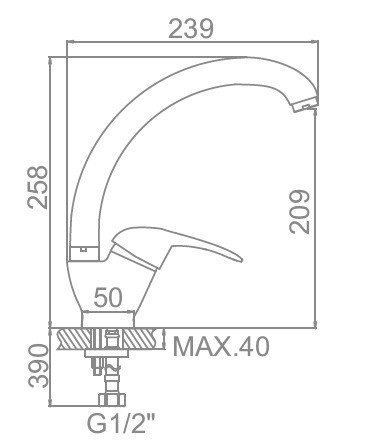 Смеситель Ledeme L5902W