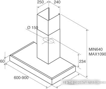 Кухонная вытяжка Jetair Pola P 60 INX 55916908A