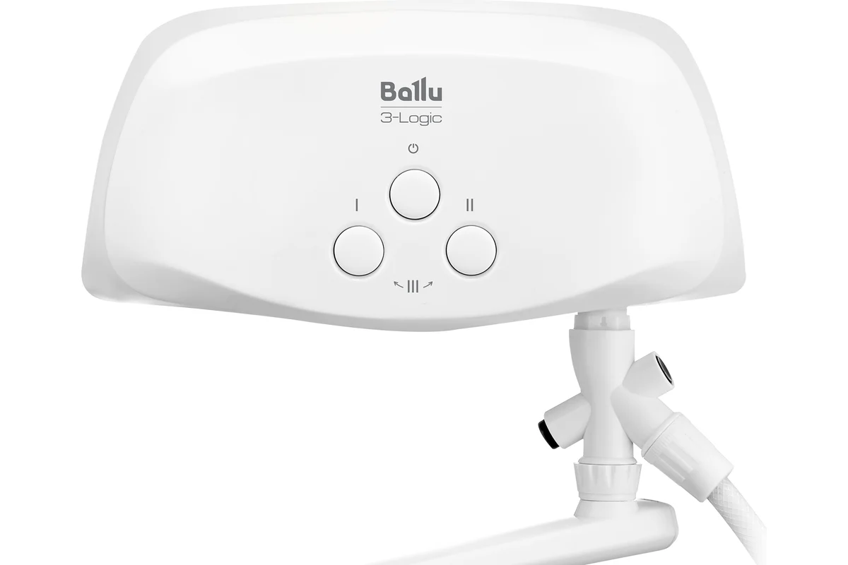 Проточный электрический водонагреватель кран+душ Ballu 3-Logic TS 6.5 кВт (кран+душ)