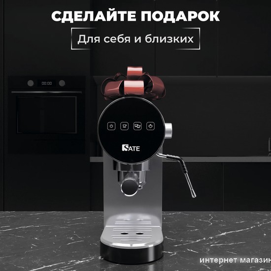 Рожковая помповая кофеварка SATE GT-100 (серебристый)