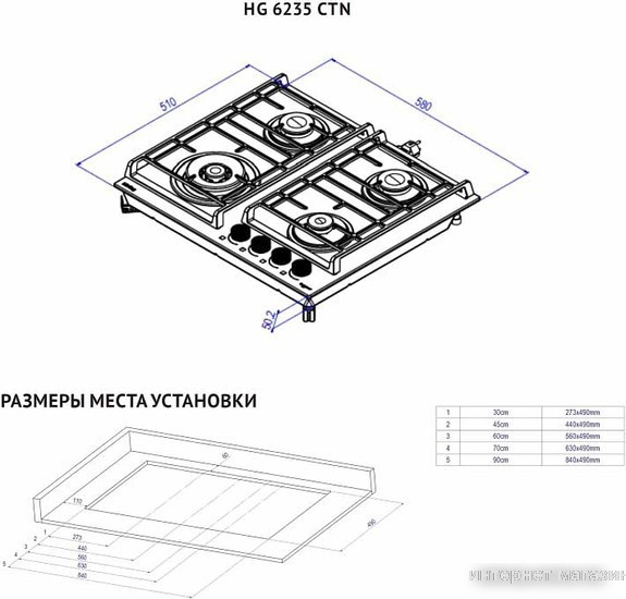 Варочная панель Korting HG 6235 CTX