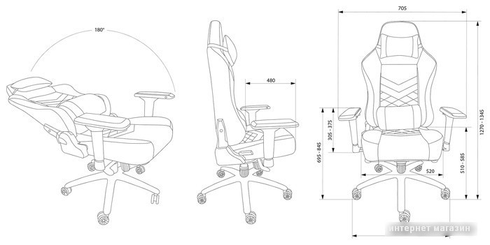 Кресло CACTUS CS-CHR-0112BL (черный)