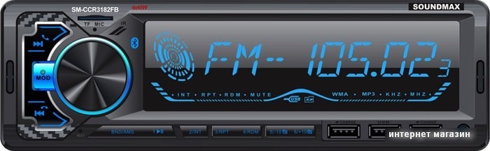 USB-магнитола Soundmax SM-CCR3182FB
