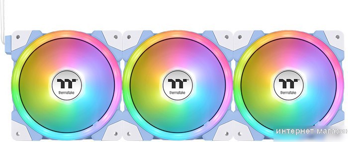Набор вентиляторов Thermaltake Swafan EX12 ARGB Hydrangea Blue TT Premium Edition 3-Fan Pack CL-F183-PL12BU-A