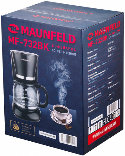 Капельная кофеварка MAUNFELD MF-732BK