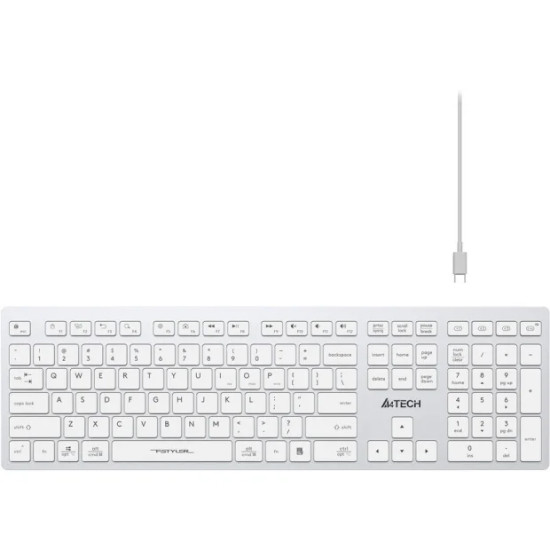 Клавиатура A4Tech Fstyler FBX50C (серебристый/белый)