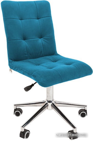 Кресло CHAIRMAN 030 Chrome (велюр, бирюзовый)